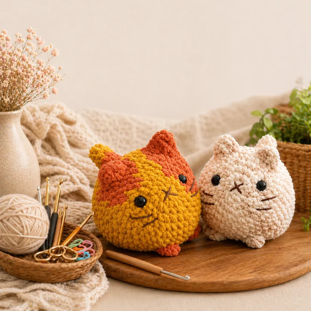 Chubby Plush Cat Crochet Pattern (photo 2)