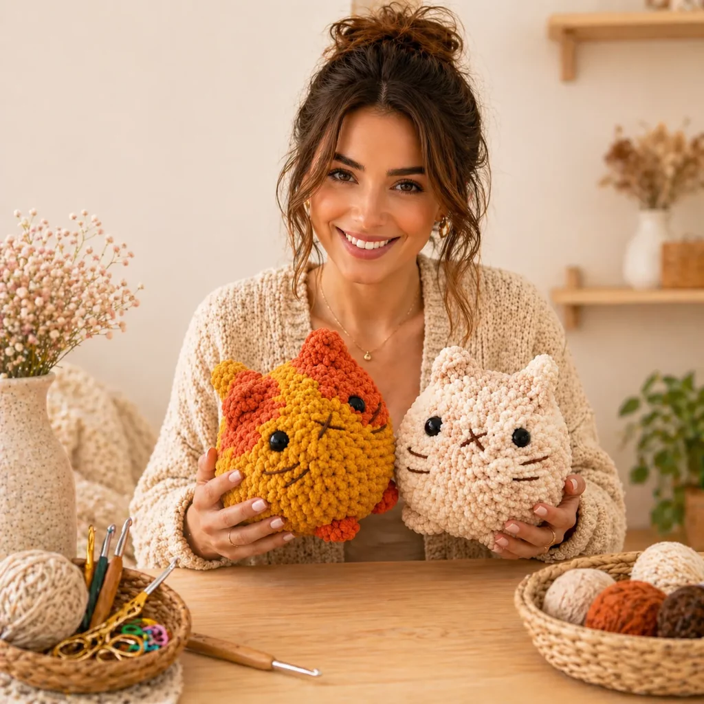 Chubby Plush Cat Crochet Pattern (photo 3)