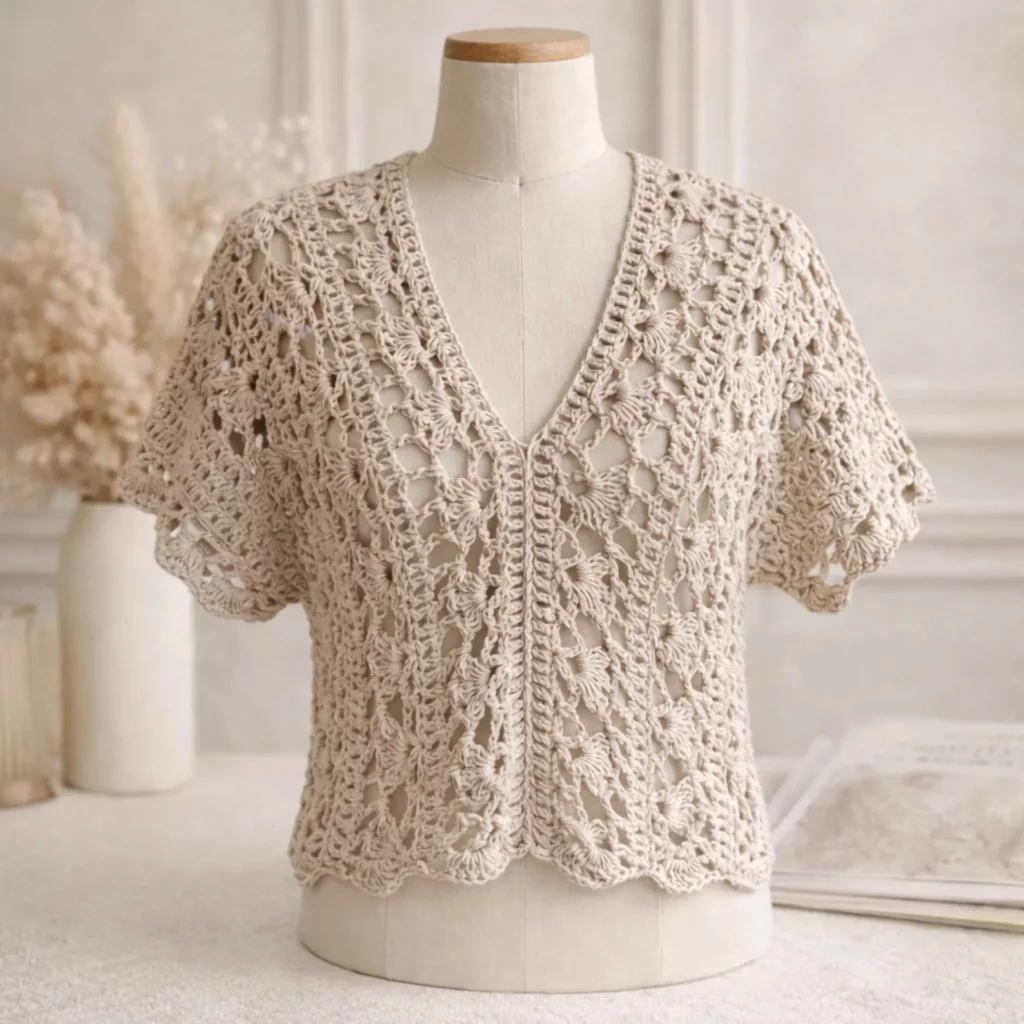 Elegant Crochet Lace Cardigan Pattern – Easy Crochet Pattern for Beginners (Step-by-Step Guide) (photo 1)