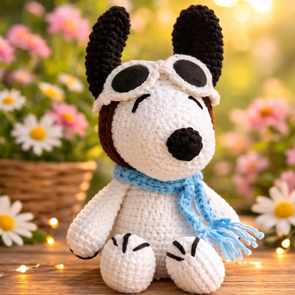 Sleepy Puppy Amigurumi Crochet Pattern (photo 1)
