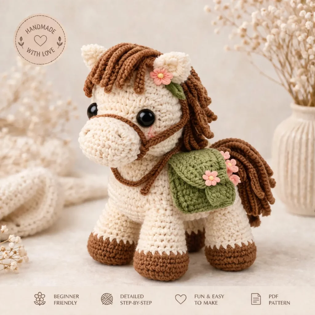 Adorable Crochet Pony Amigurumi Pattern – Easy Crochet Pattern for Beginners (Step-by-Step Tutorial) (photo 1)