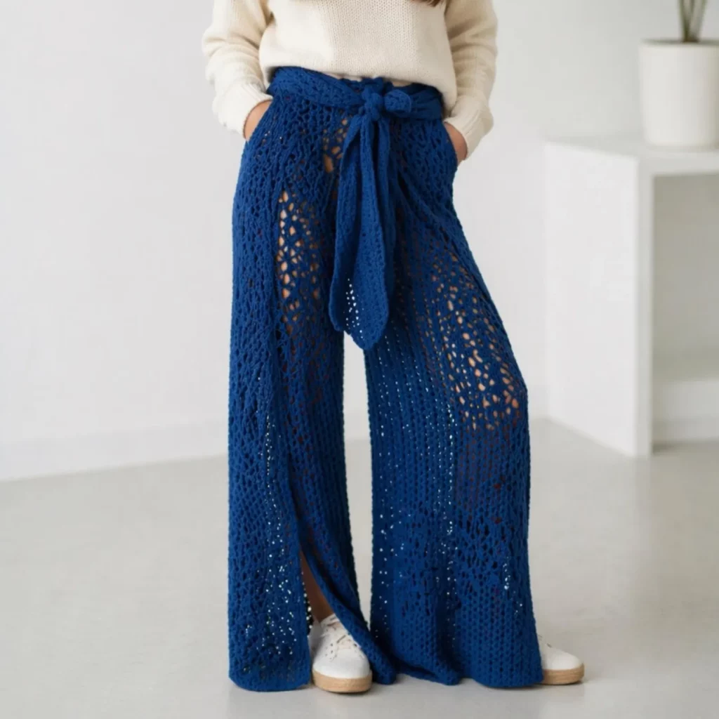 Breezy Lace Wrap Pants Crochet Pattern (photo 1)