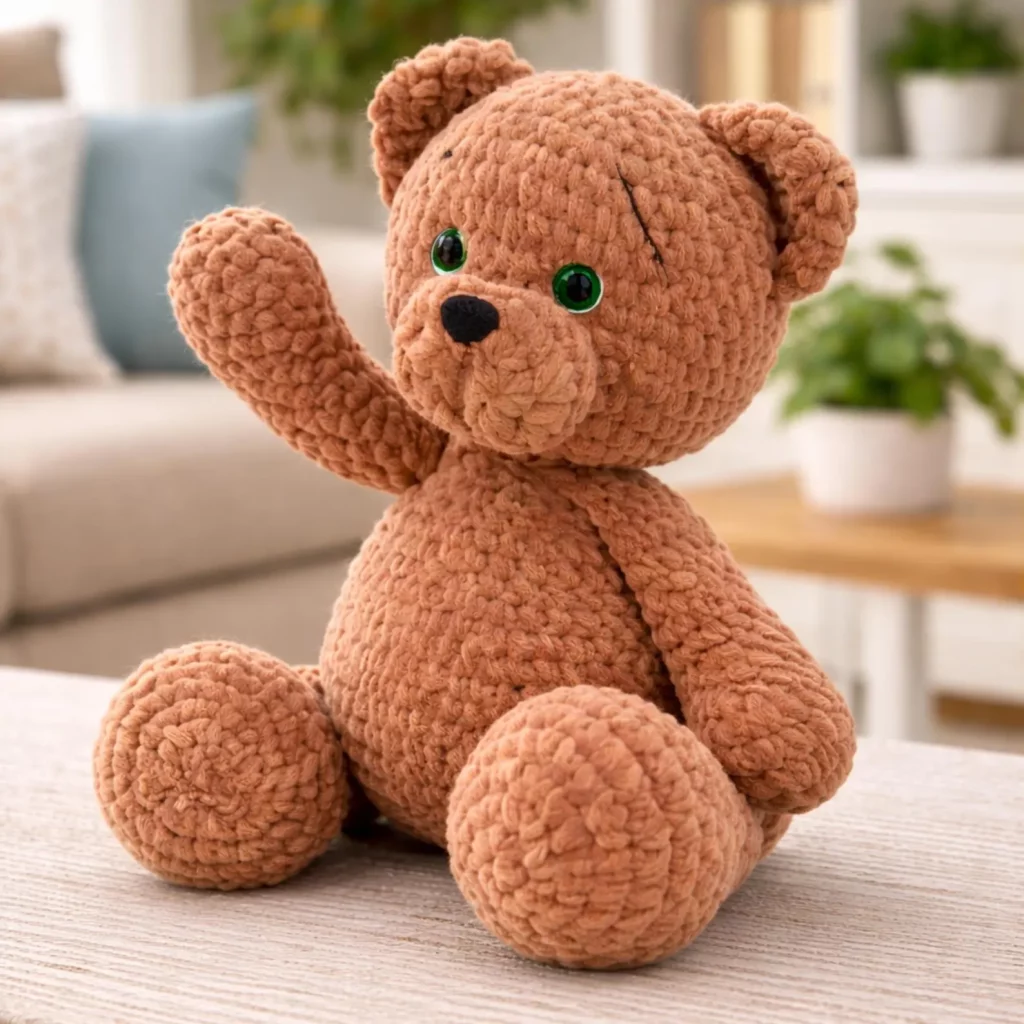 Plush Teddy Bear Crochet Pattern (photo 1)