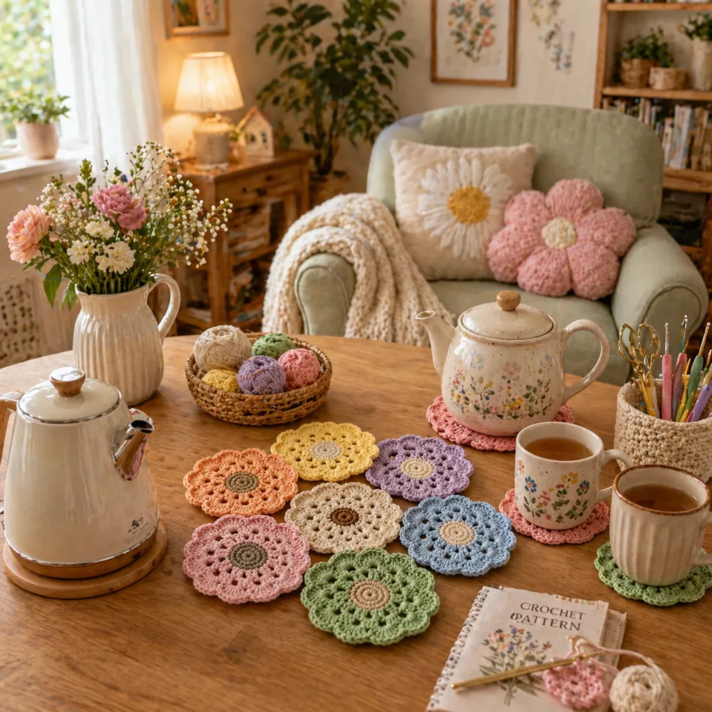 Flower Crochet Coaster Pattern (photo 2)