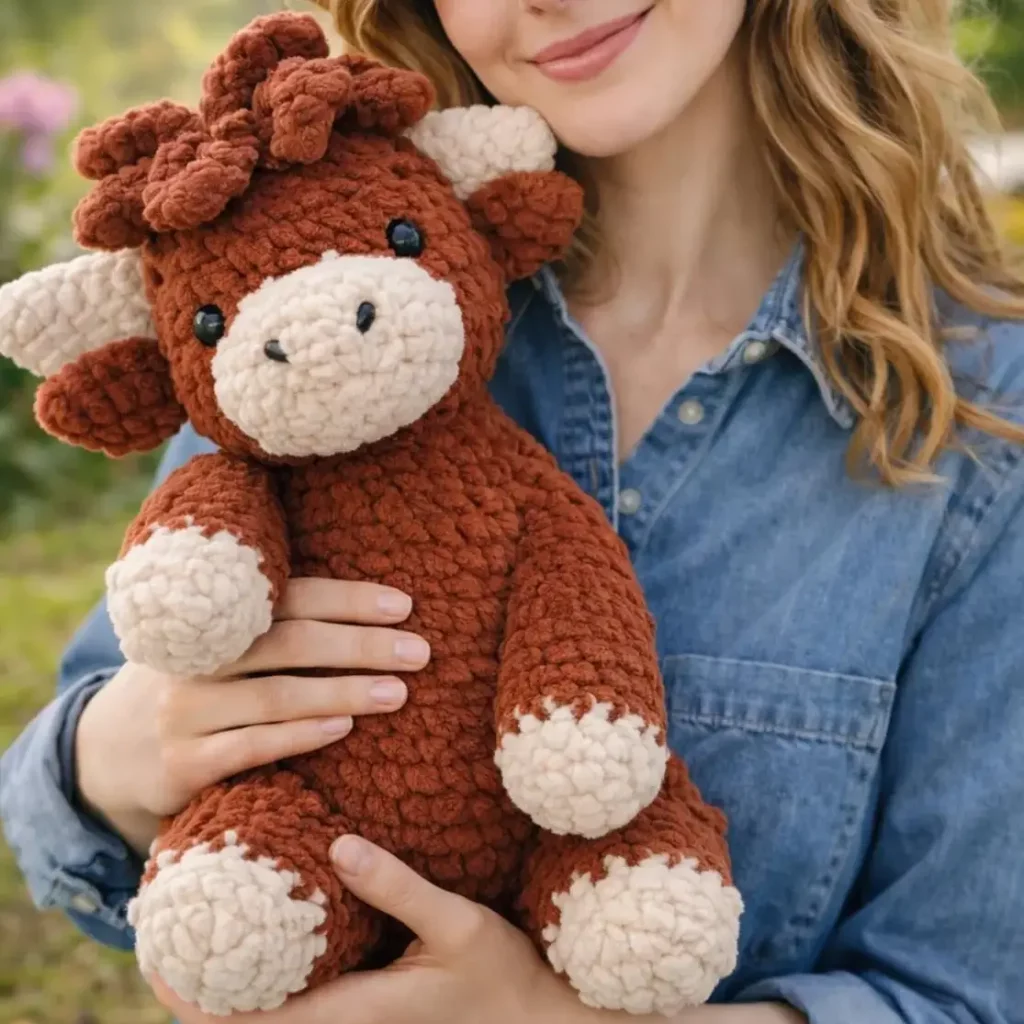 Adorable Plush Highland Cow Crochet Pattern (photo 2)