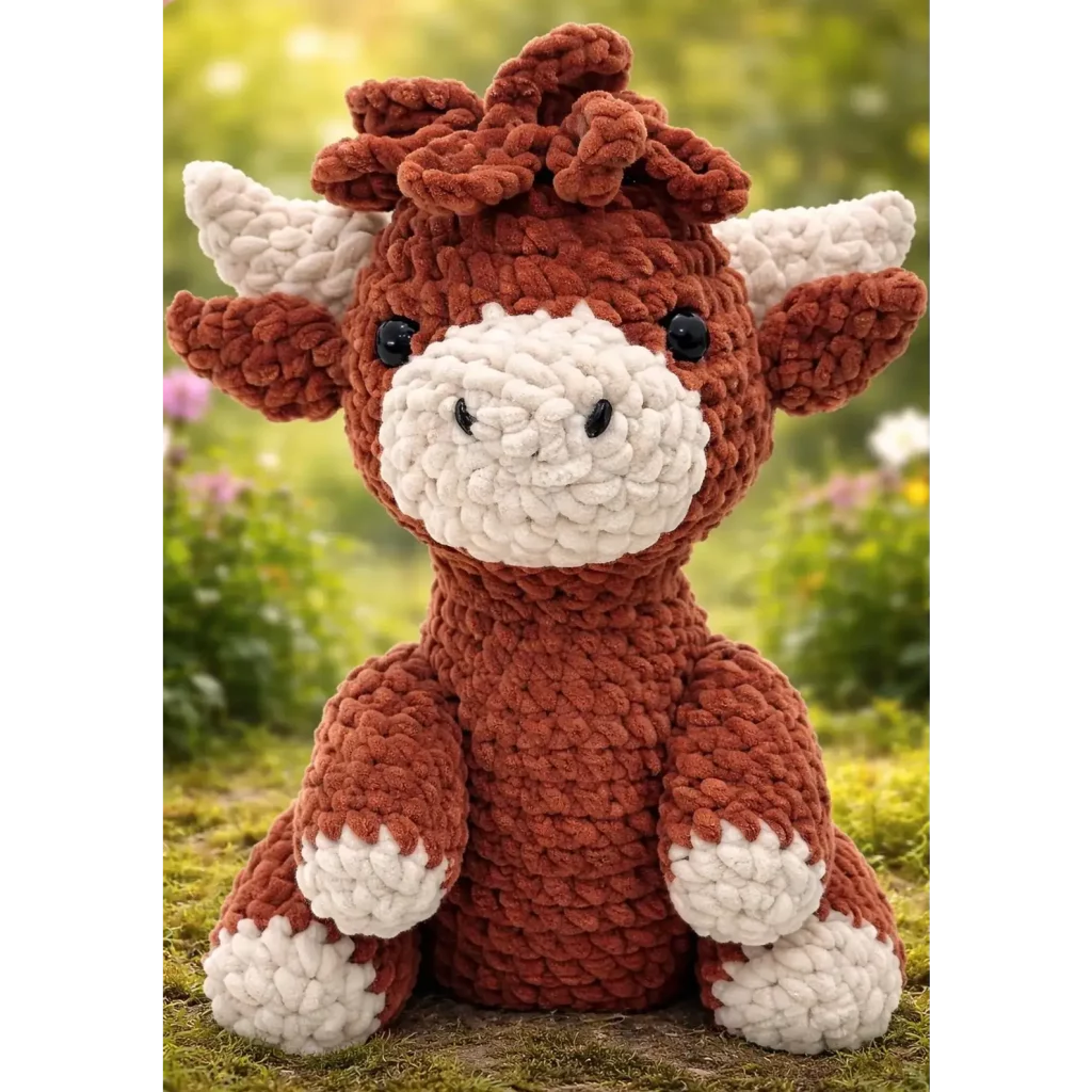 Adorable Plush Highland Cow Crochet Pattern (photo 3)