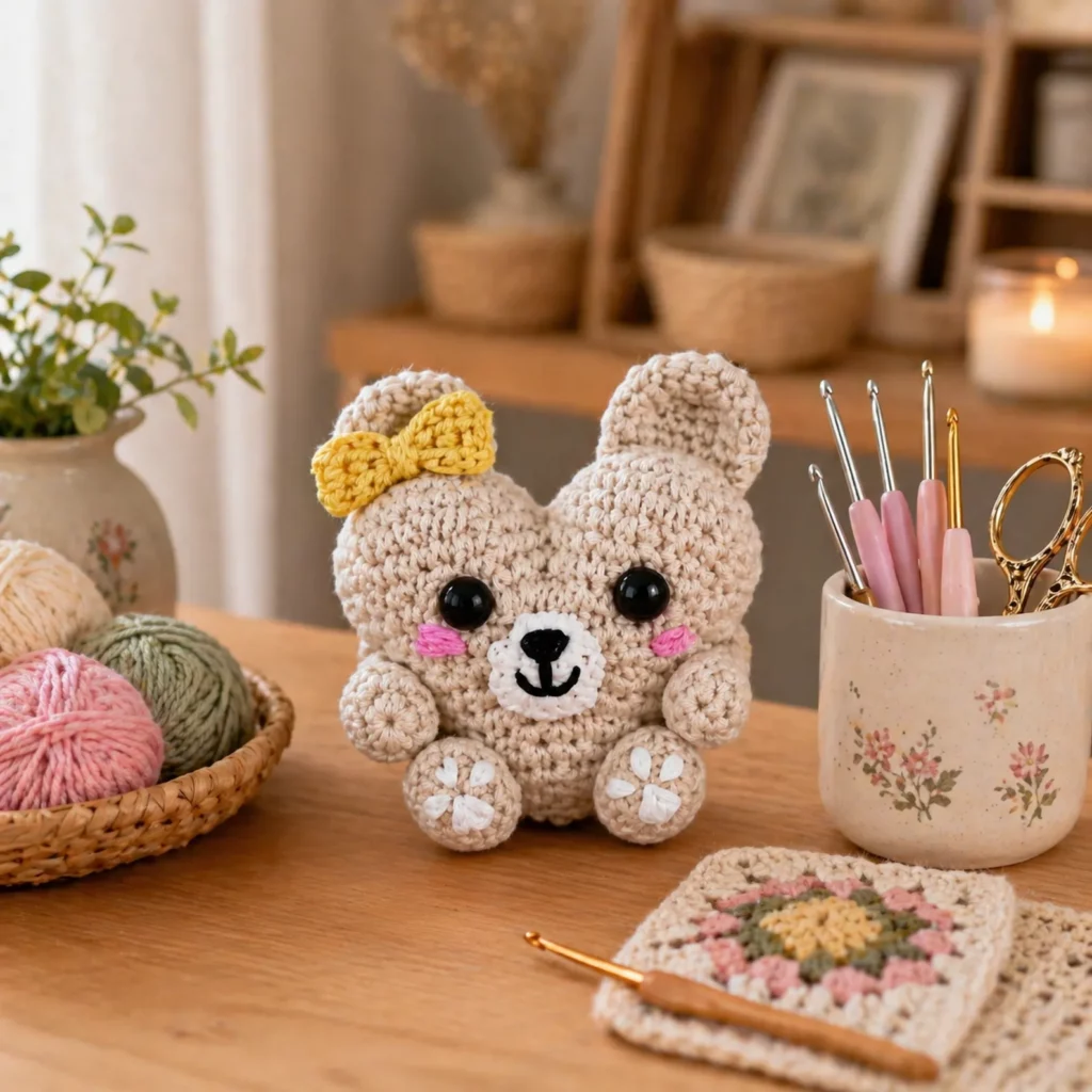 Kawaii Bow Bear Crochet Pattern (photo 2)