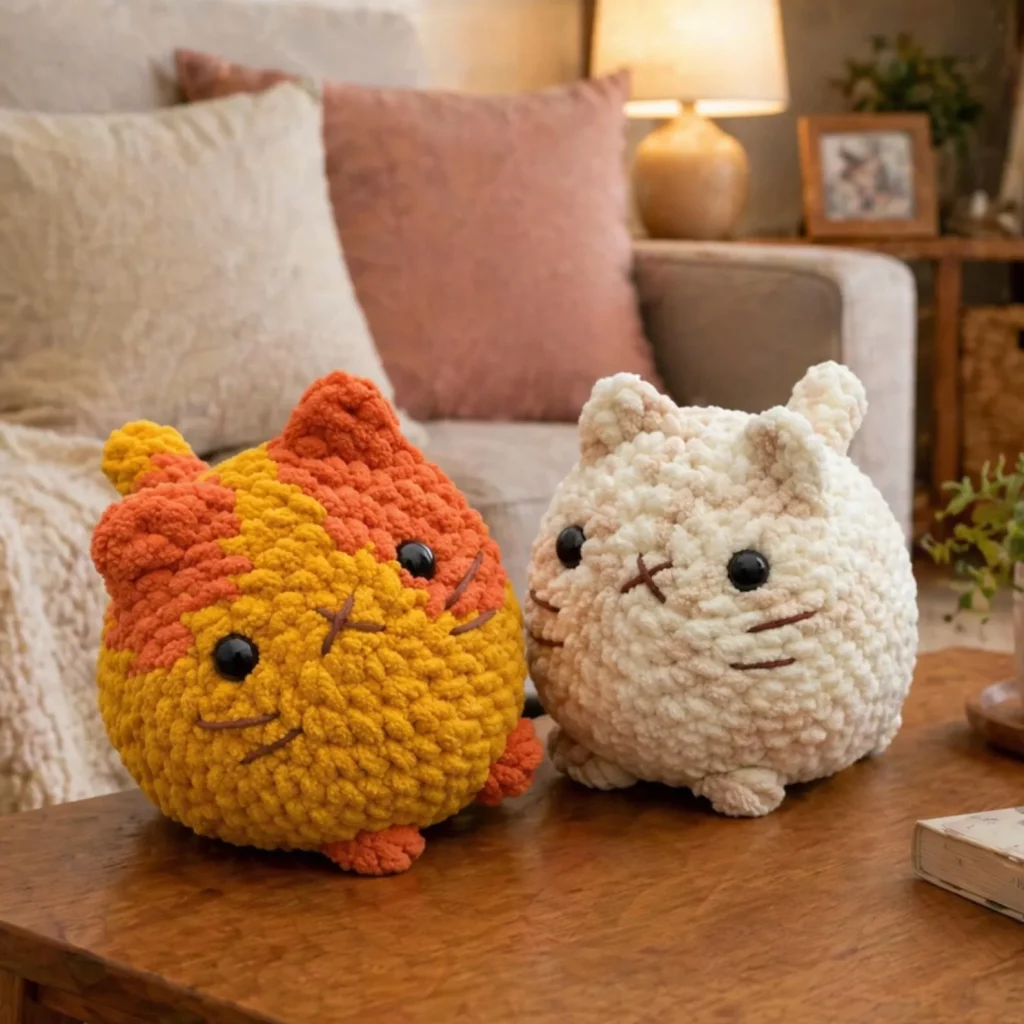 Chubby Plush Cat Crochet Pattern (photo 1)