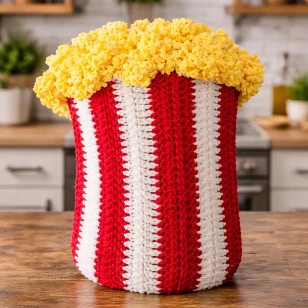 Cozy Striped Crochet Blanket Pattern with Pom-Pom Border – Easy DIY Crochet for Beginners (photo 3)