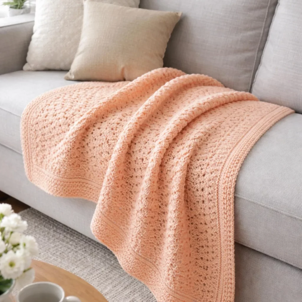 Soft Textured Baby Blanket Crochet Pattern (photo 2)
