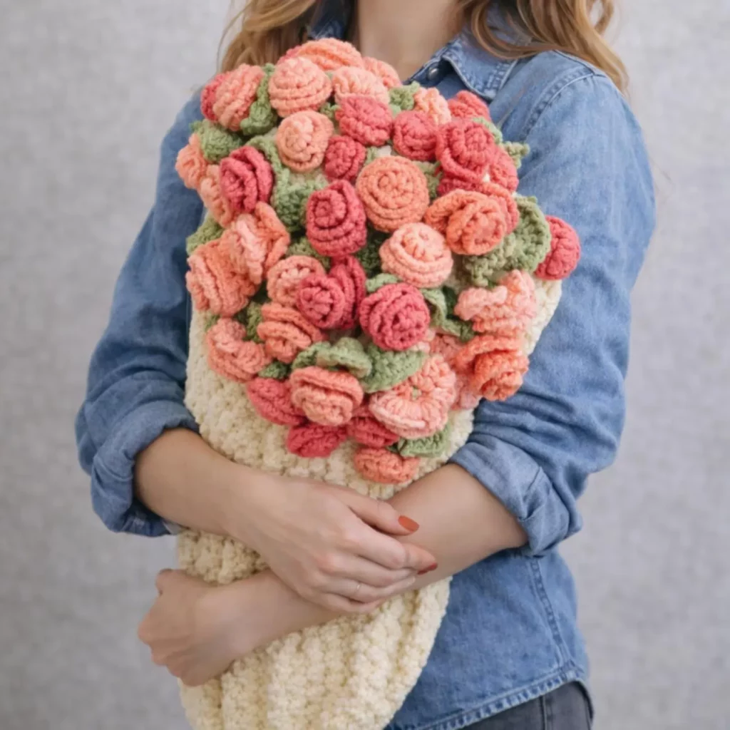 Beautiful Round Crochet Rug with Rose Border – Crochet Pattern for Beginners (photo 3)