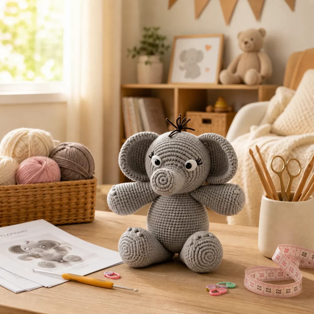 Adorable Baby Elephant Amigurumi Crochet Pattern (photo 2)