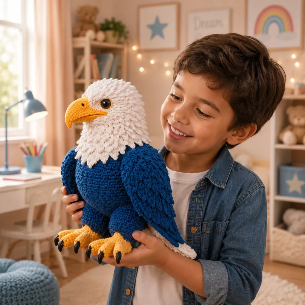 Bald Eagle Amigurumi Crochet Pattern: A Realistic Plush With Layered Feathers, Curved Beak, and Powerful Talons (photo 3)