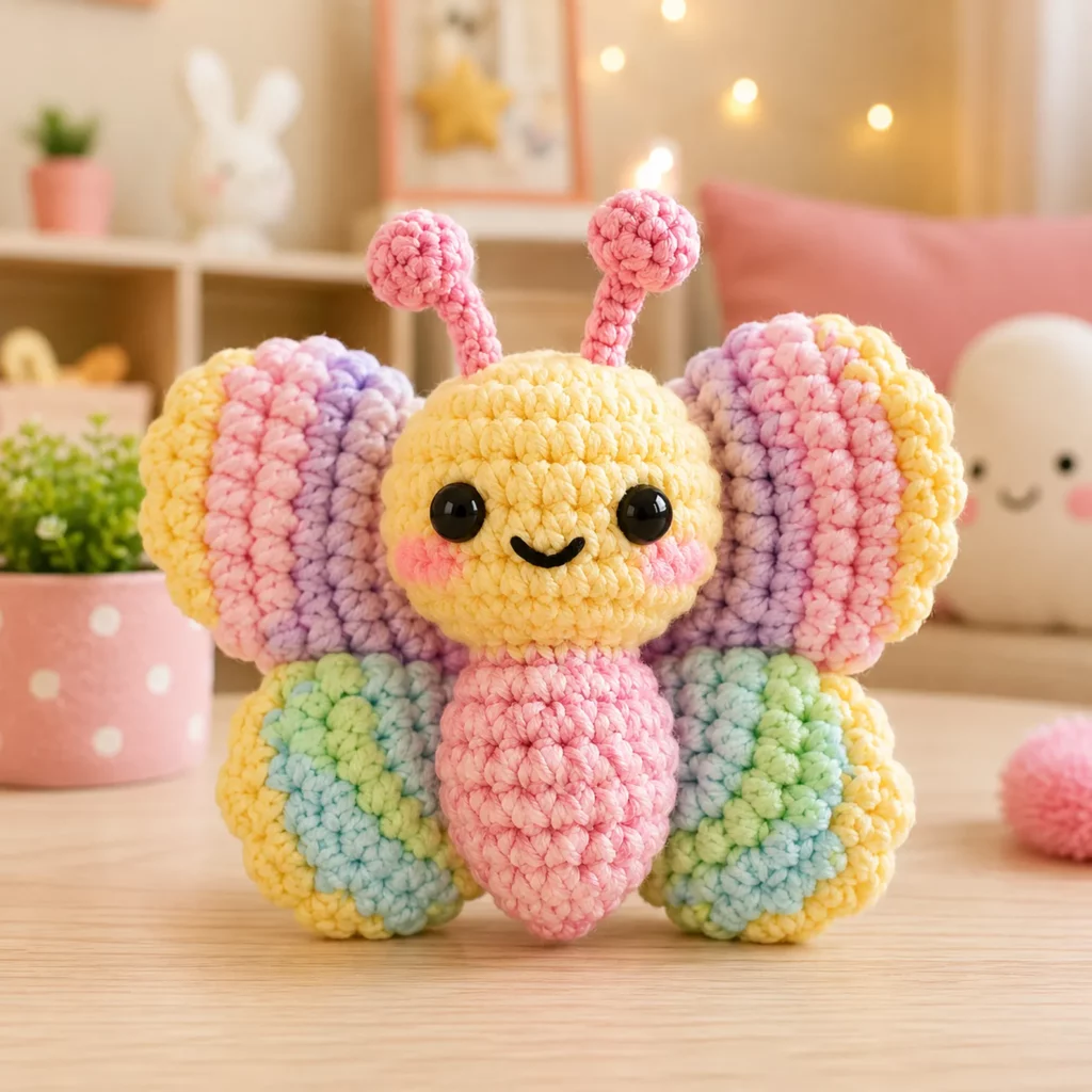 Cute Butterfly Amigurumi Crochet Pattern (photo 1)