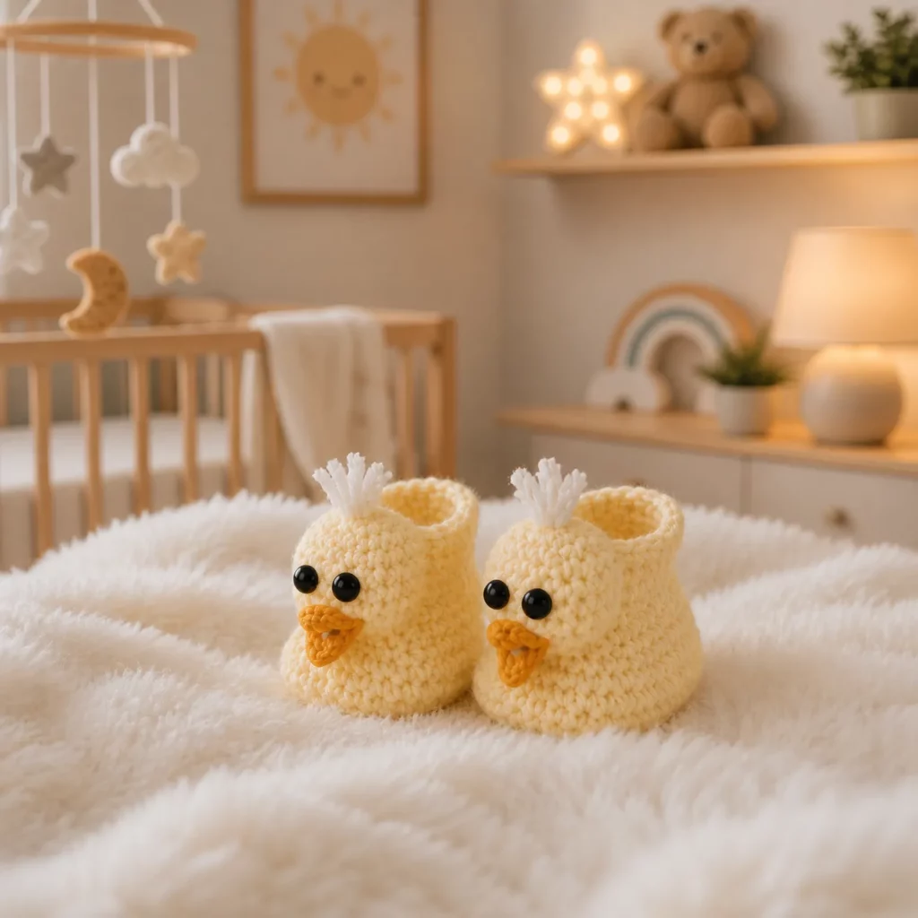 Cute Chick Baby Booties Crochet Pattern (photo 2)