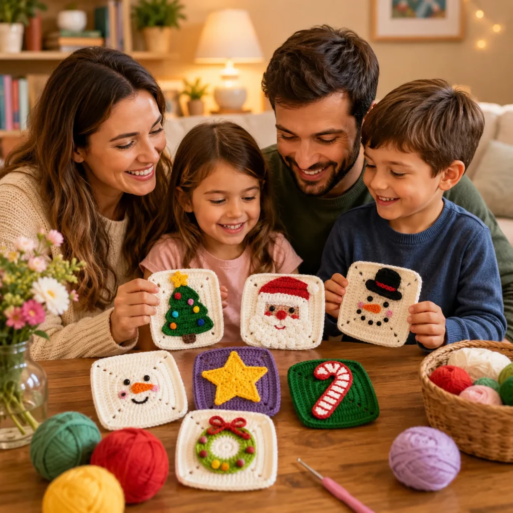 Christmas Granny Square Crochet Pattern Set (photo 2)