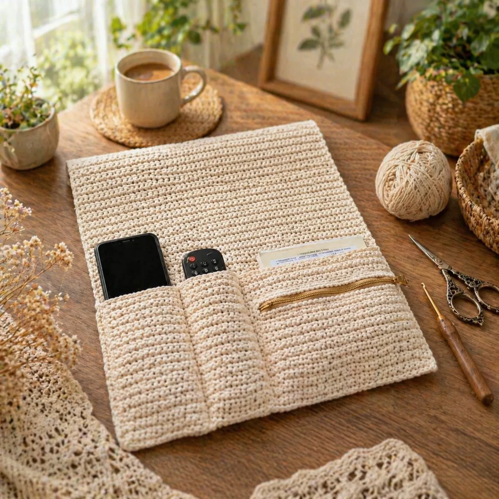 Couch Armrest Organizer Crochet Pattern (photo 2)