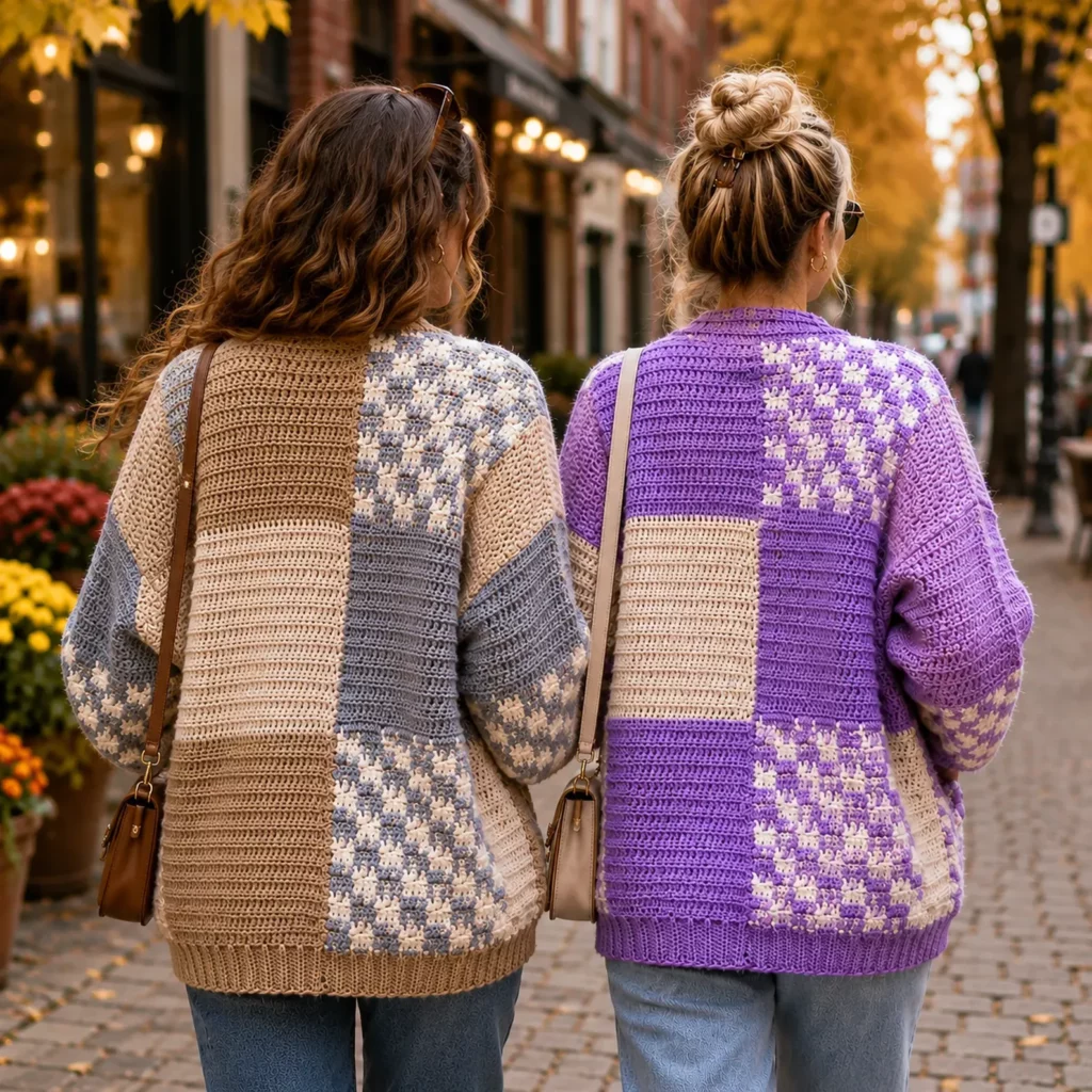 Cozy Patchwork Cardigan Crochet Pattern (photo 3)