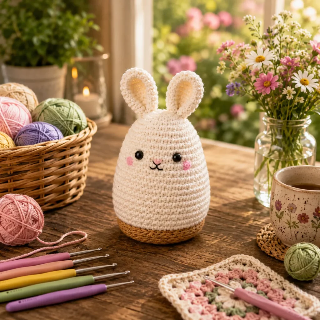 Crochet Bunny Amigurumi Crochet Pattern With Long Ears and a Cute Rounded Body (photo 2)