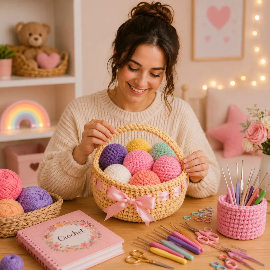 Crochet Easter Egg Basket Crochet Pattern (photo 2)