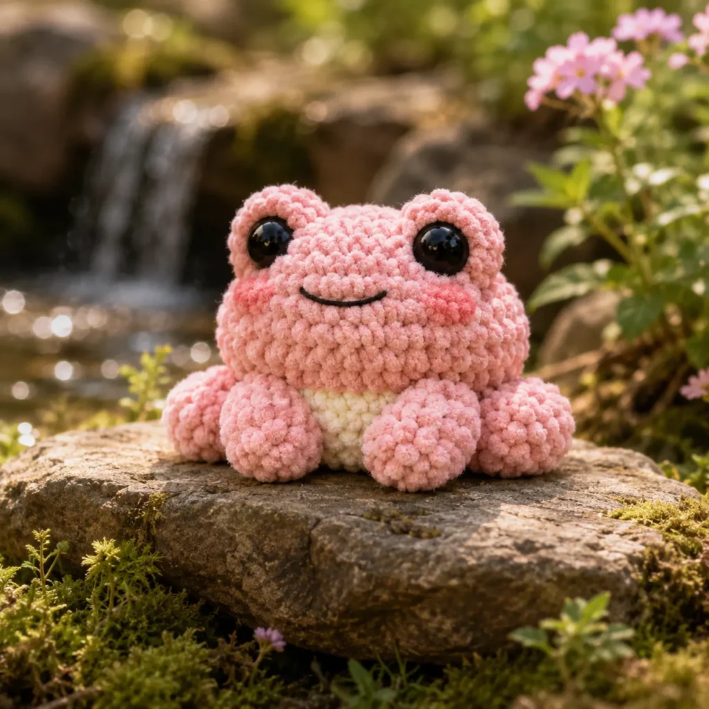 Crochet Frog Amigurumi Pattern: Super Cute Plush Frog With Big Eyes, Blush Cheeks, and Squishy Legs (photo 3)