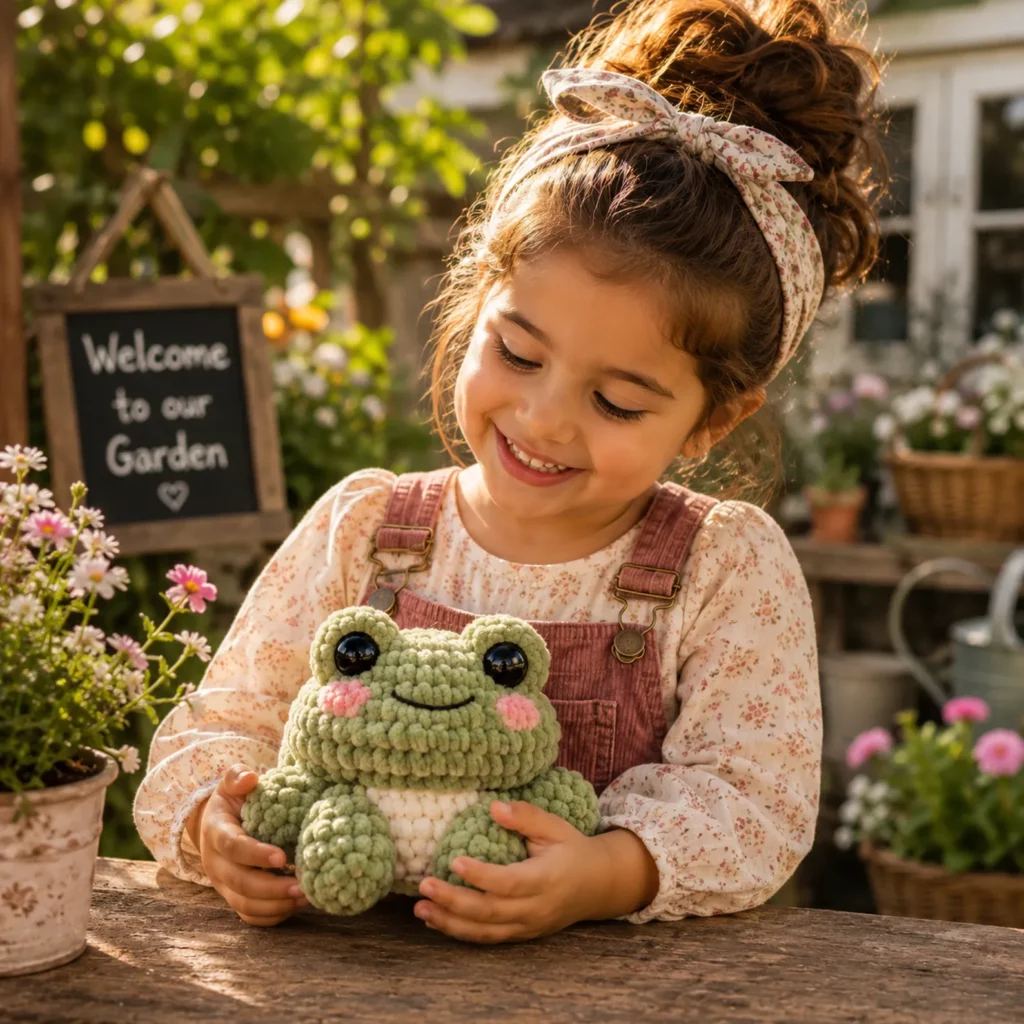 Crochet Frog Amigurumi Pattern: Super Cute Plush Frog With Big Eyes, Blush Cheeks, and Squishy Legs (photo 2)
