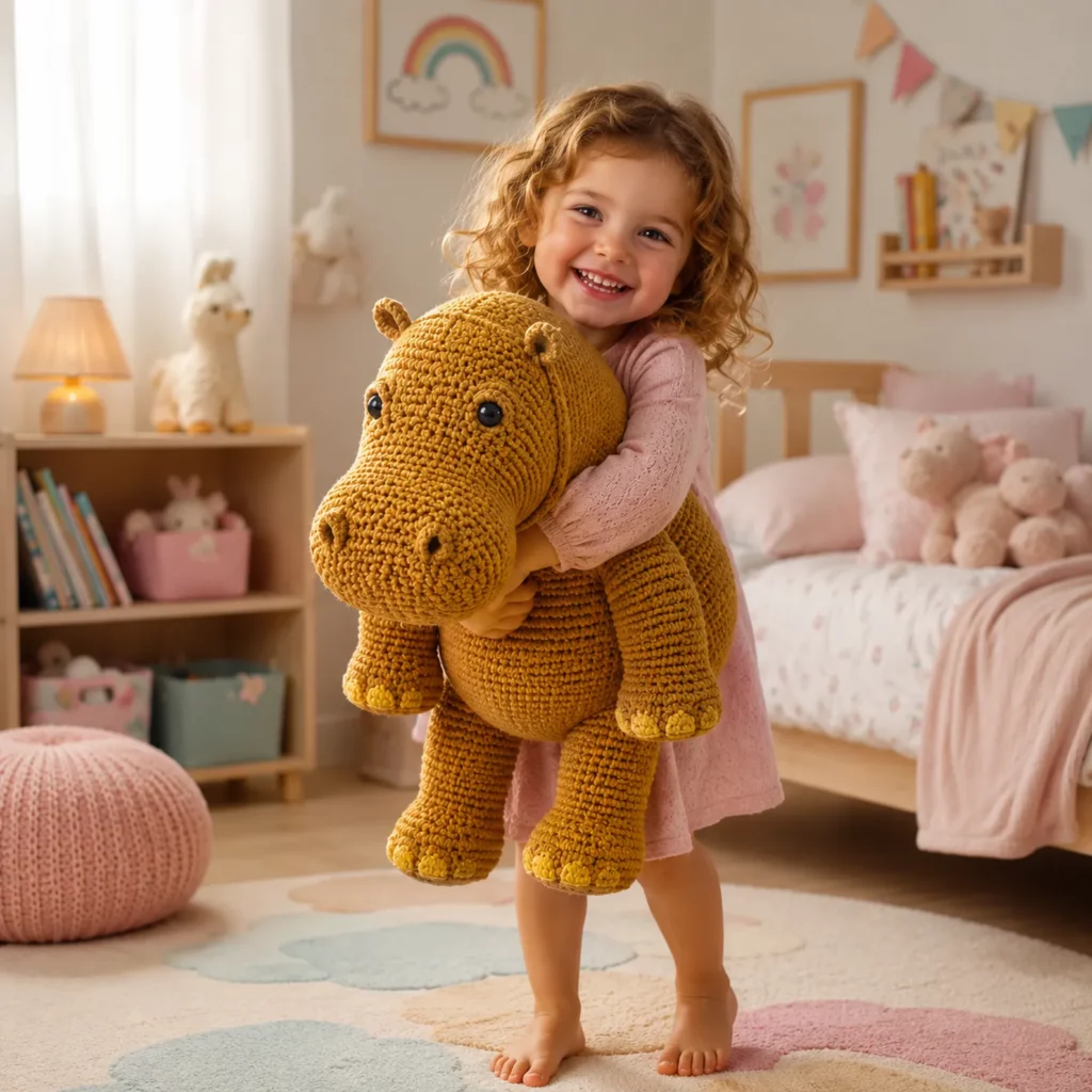 Crochet Hippo Amigurumi Crochet Pattern With Chunky Body, Sweet Snout, and Standing Legs (photo 3)