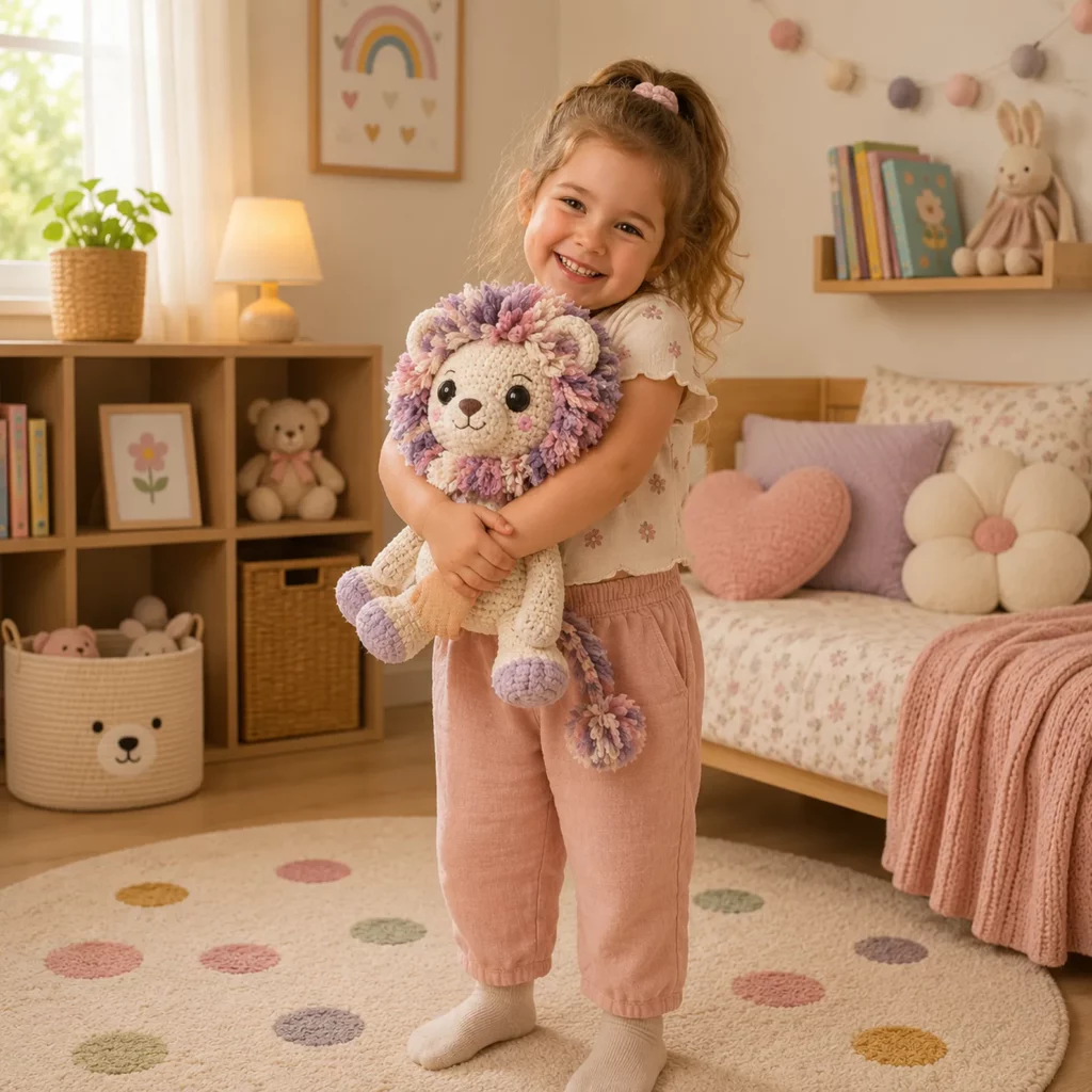 Crochet Lion Amigurumi Crochet Pattern With Fluffy Mane, Cute Face, and Cuddly Body (photo 3)