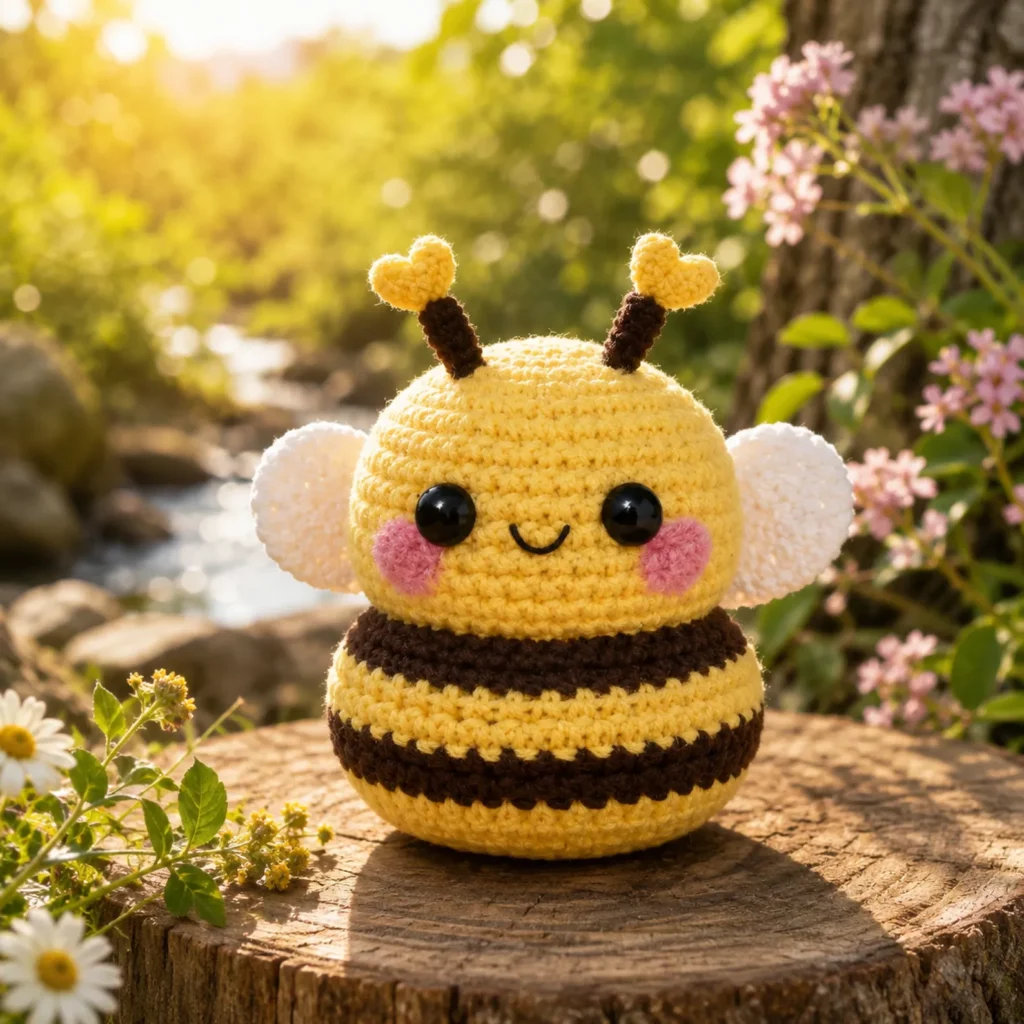 Crochet Pattern for a Cute Chubby Bumblebee Plush: Easy Amigurumi Crochet Tutorial for Beginners (photo 3)