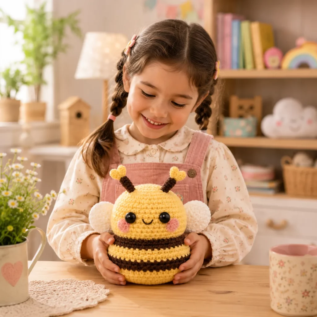 Crochet Pattern for a Cute Chubby Bumblebee Plush: Easy Amigurumi Crochet Tutorial for Beginners (photo 2)