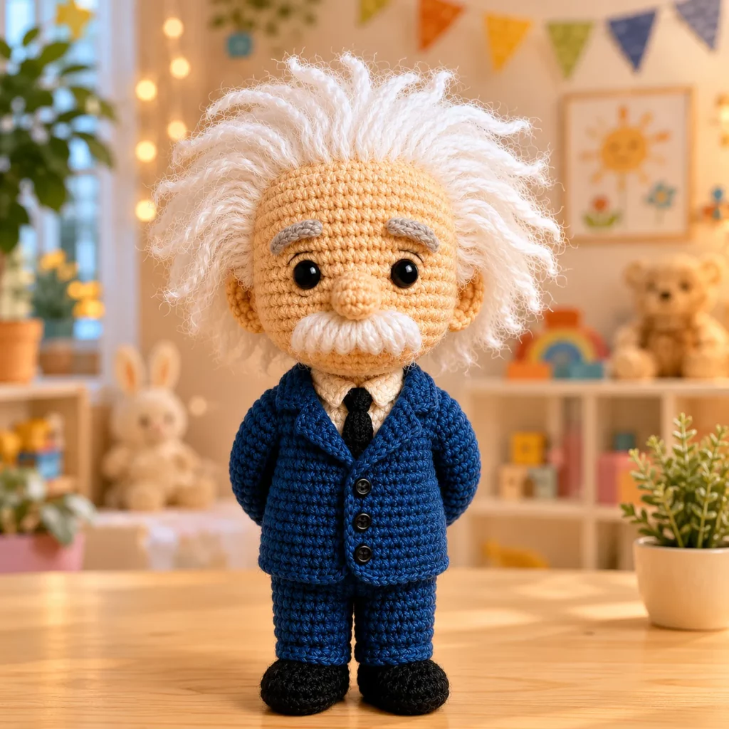 Crochet Pattern for an Einstein Doll: Cute Scientist Amigurumi (photo 1)