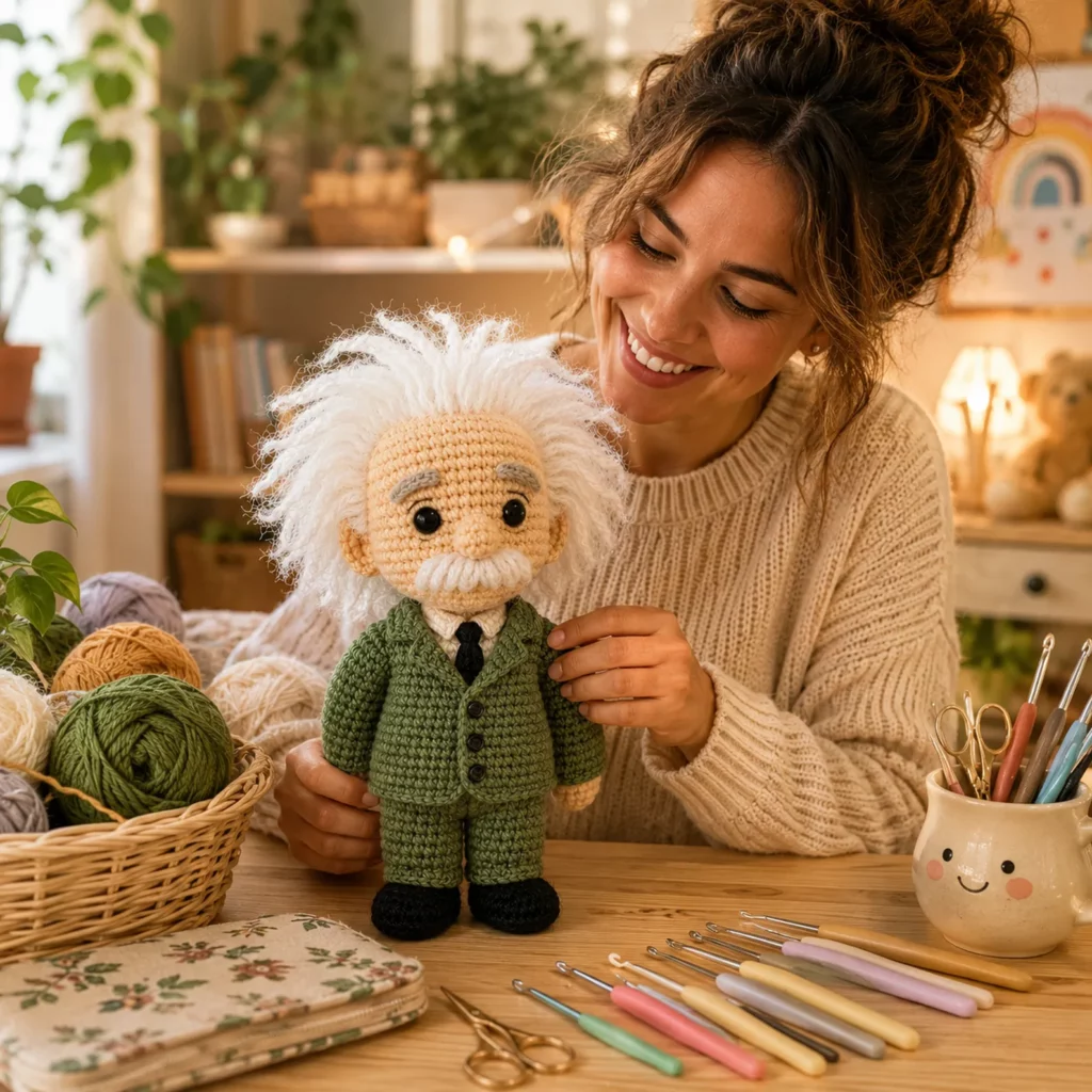 Crochet Pattern for an Einstein Doll: Cute Scientist Amigurumi (photo 2)