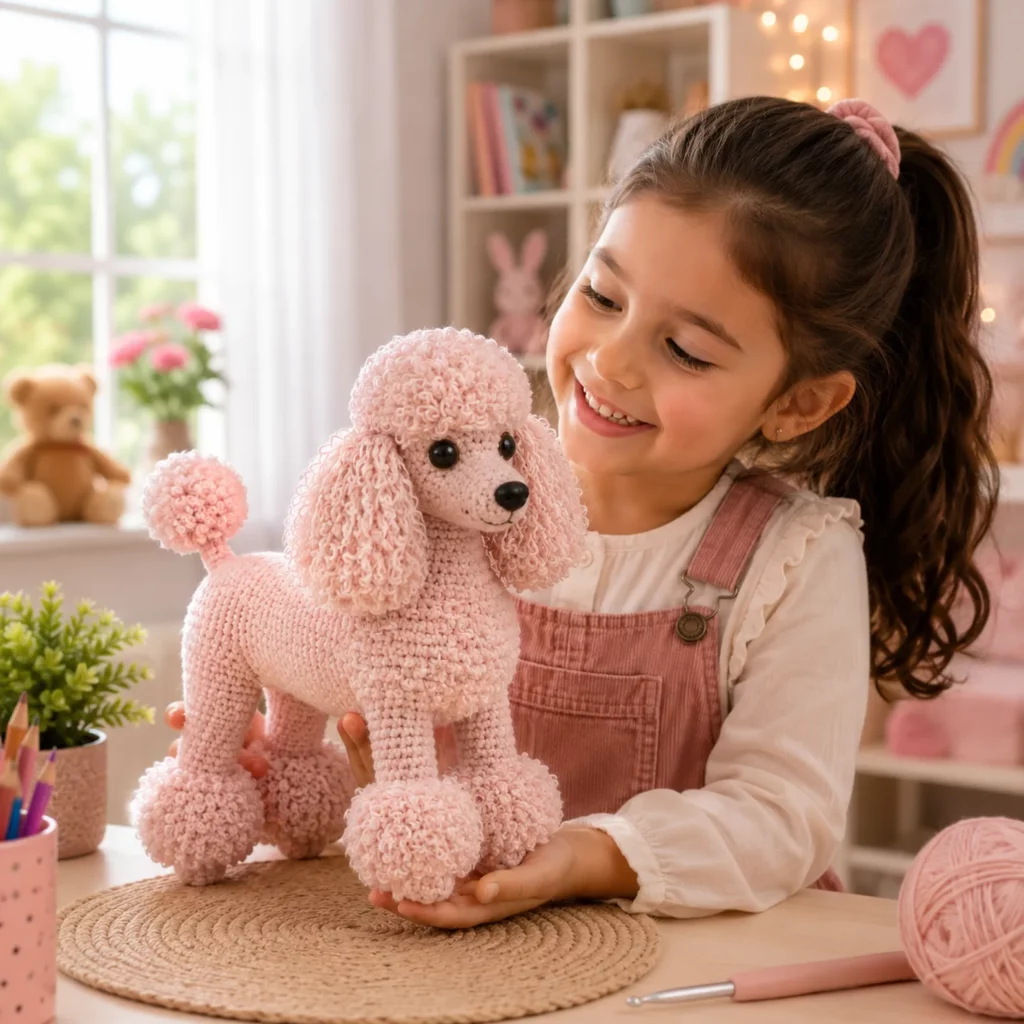 Crochet Poodle Amigurumi Pattern: A Fluffy Toy Poodle With Curly Ears, Pom-Pom Tail, and Cute Puppy Face (photo 3)