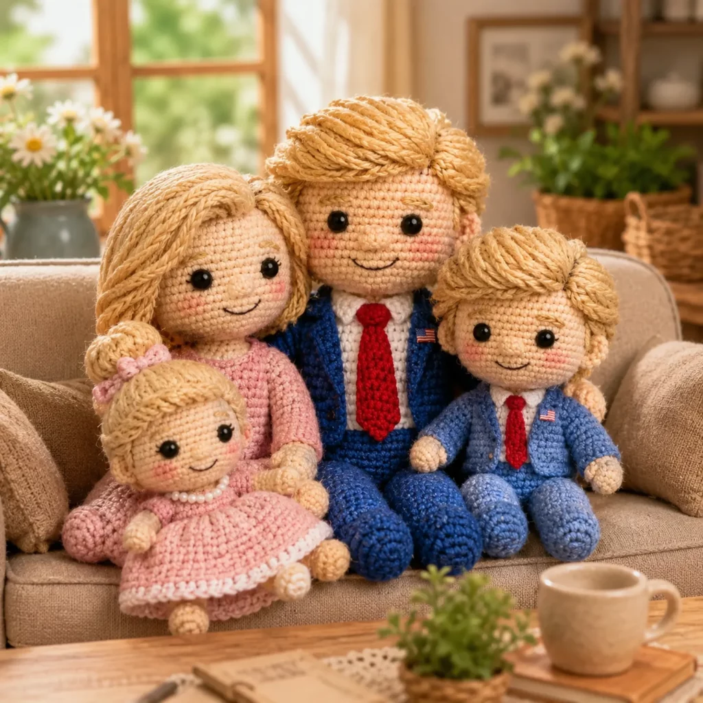 Crochet Suit Amigurumi Pattern: Easy Business Doll With Blonde Hair, Red Tie, and Tiny Jacket Details (photo 3)