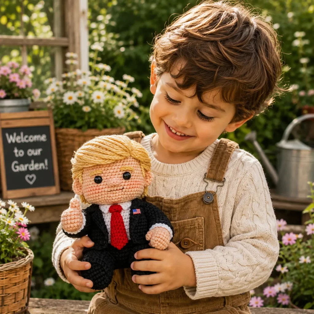 Crochet Suit Amigurumi Pattern: Easy Business Doll With Blonde Hair, Red Tie, and Tiny Jacket Details (photo 2)
