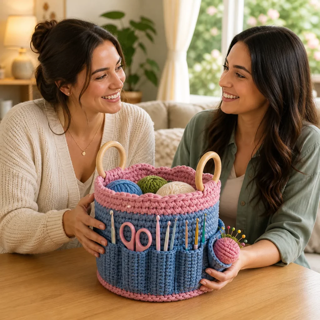 Crochet Tool Organizer Basket Pattern (photo 3)