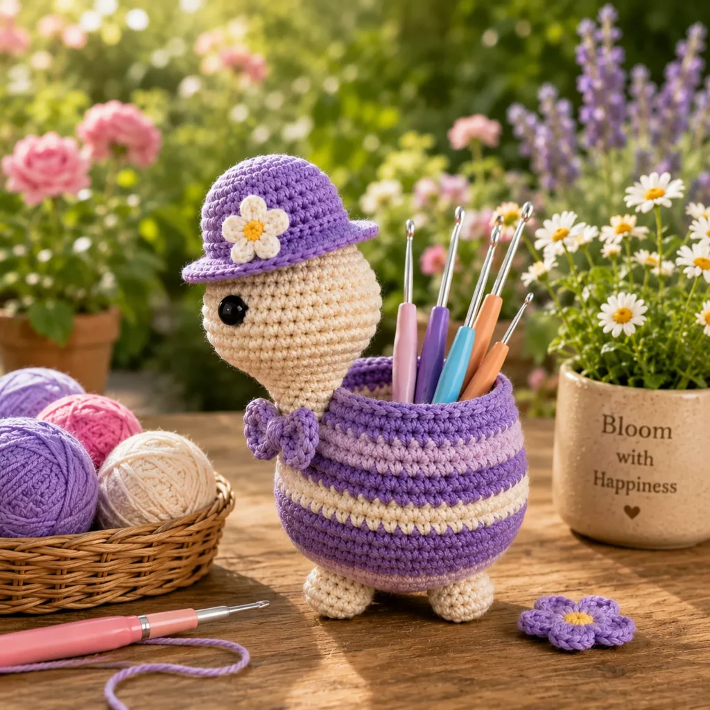 Crochet Turtle Hook Holder Pattern (photo 2)
