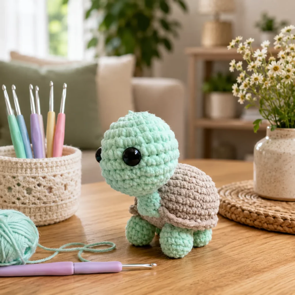 Cute Plush Turtle Amigurumi Crochet Pattern (photo 1)