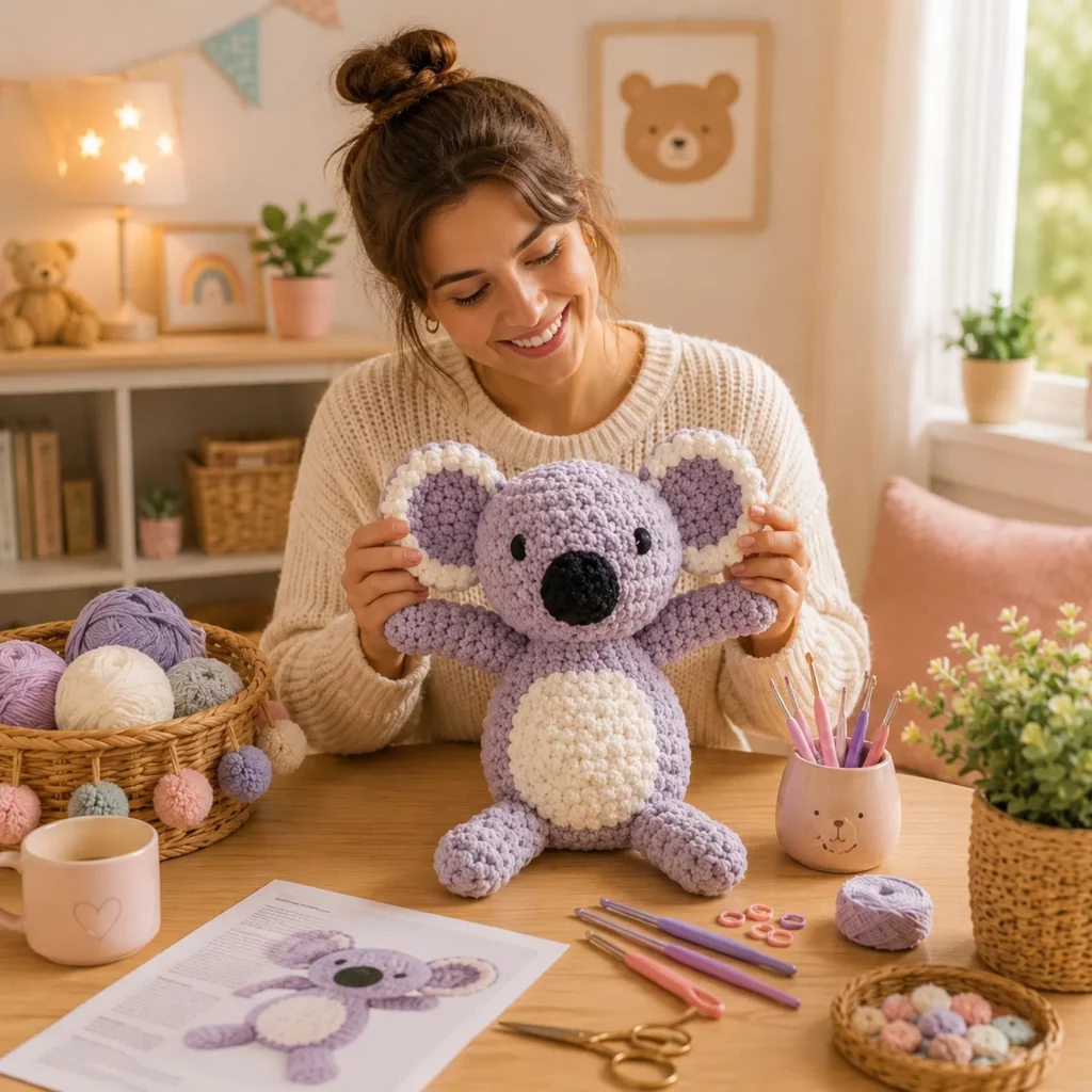 Floppy Koala Lovey Crochet Pattern (photo 2)
