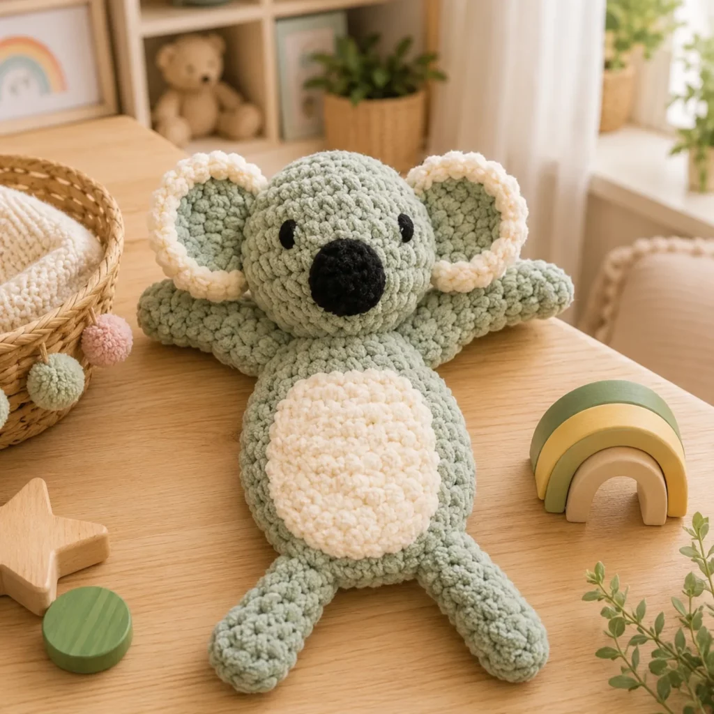 Floppy Koala Lovey Crochet Pattern (photo 1)