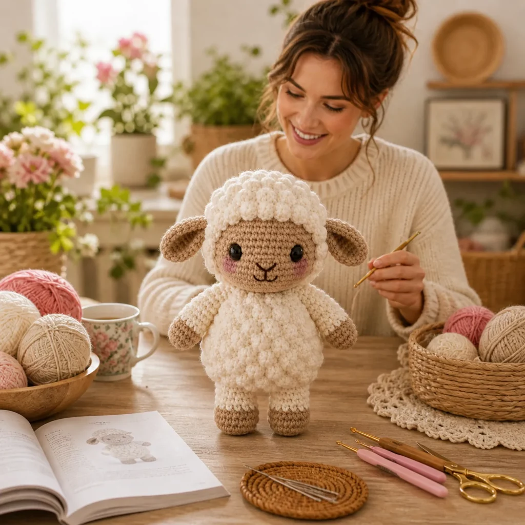 Fluffy Amigurumi Lamb Crochet Pattern: A Cute, Beginner-Friendly Plush With Bobble “Wool” (photo 2)
