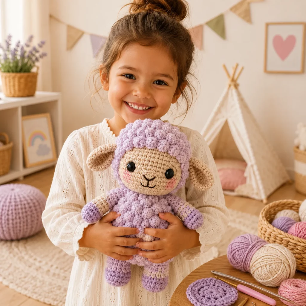 Fluffy Amigurumi Lamb Crochet Pattern: A Cute, Beginner-Friendly Plush With Bobble “Wool” (photo 3)