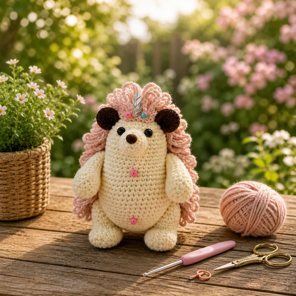 Fluffy Hedgehog Amigurumi Crochet Pattern (photo 2)
