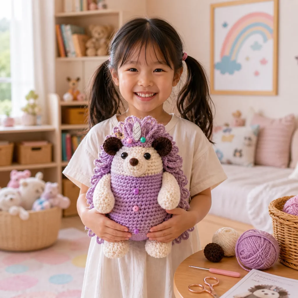 Fluffy Hedgehog Amigurumi Crochet Pattern (photo 3)