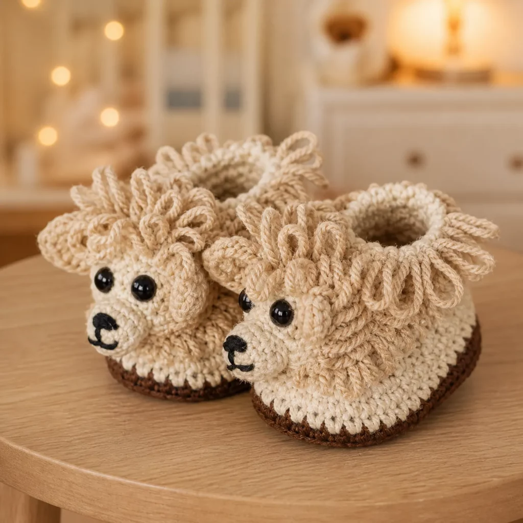 Fluffy Puppy Slippers Crochet Pattern (photo 1)