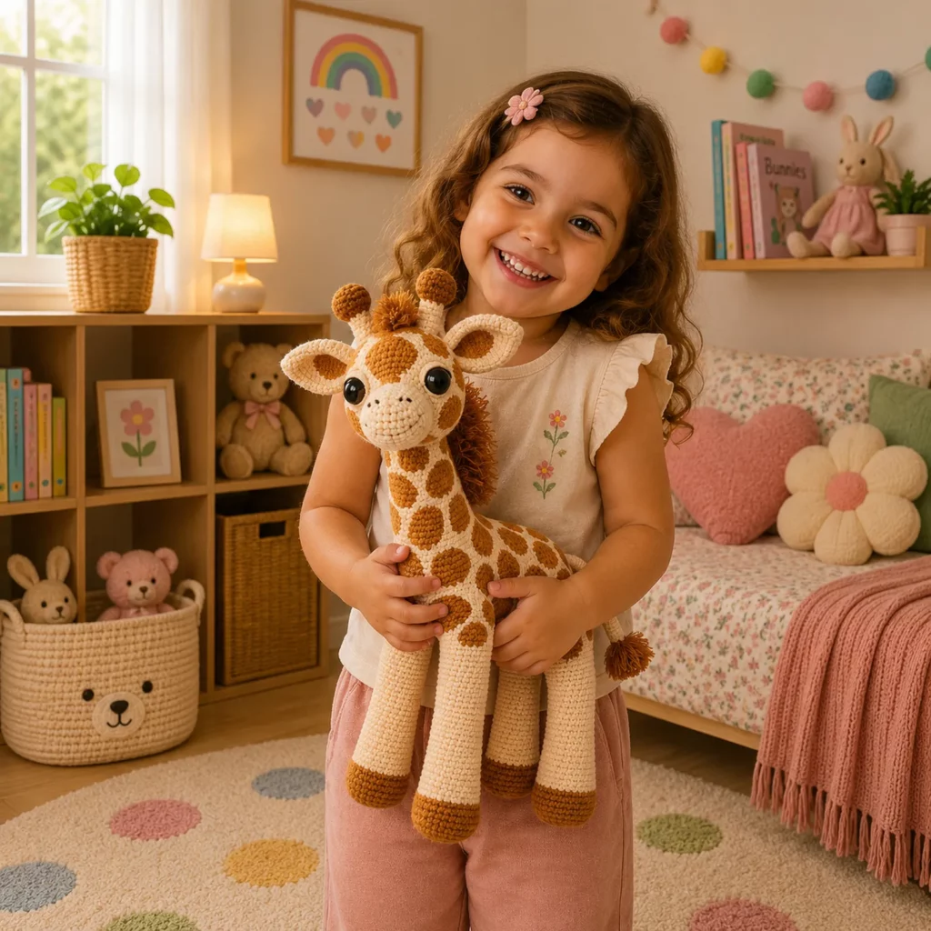 Giraffe Amigurumi Crochet Pattern With Spots, Long Legs, and a Fluffy Mane (photo 3)
