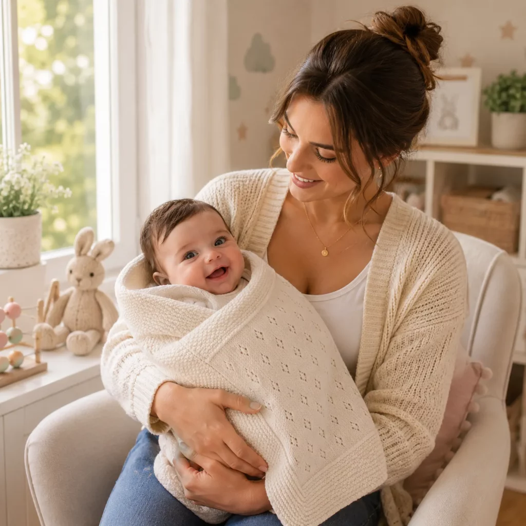 Heirloom Eyelet Baby Blanket Crochet Pattern: A Soft, Elegant Swaddle-Style Throw With Simple Diamond Lace (photo 2)