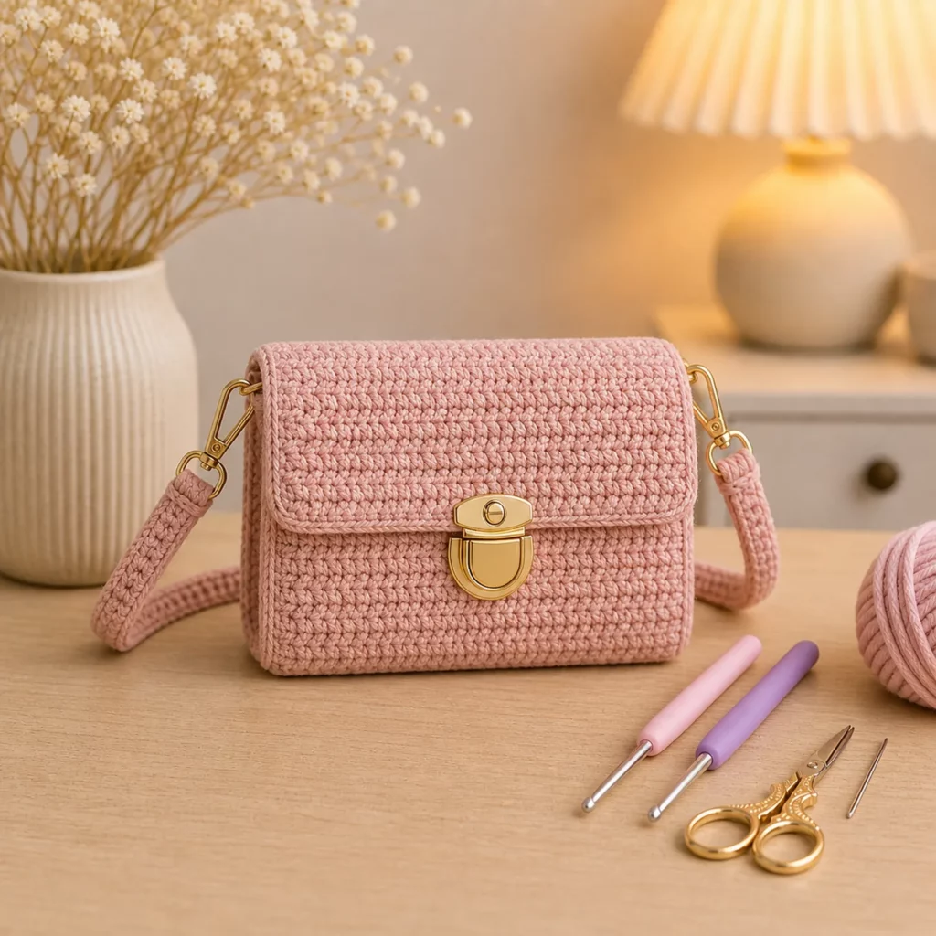 Elegant Herringbone Crochet Bag Pattern (photo 2)