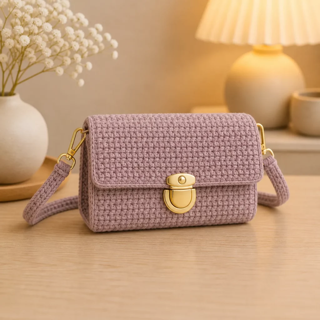 Elegant Herringbone Crochet Bag Pattern (photo 1)