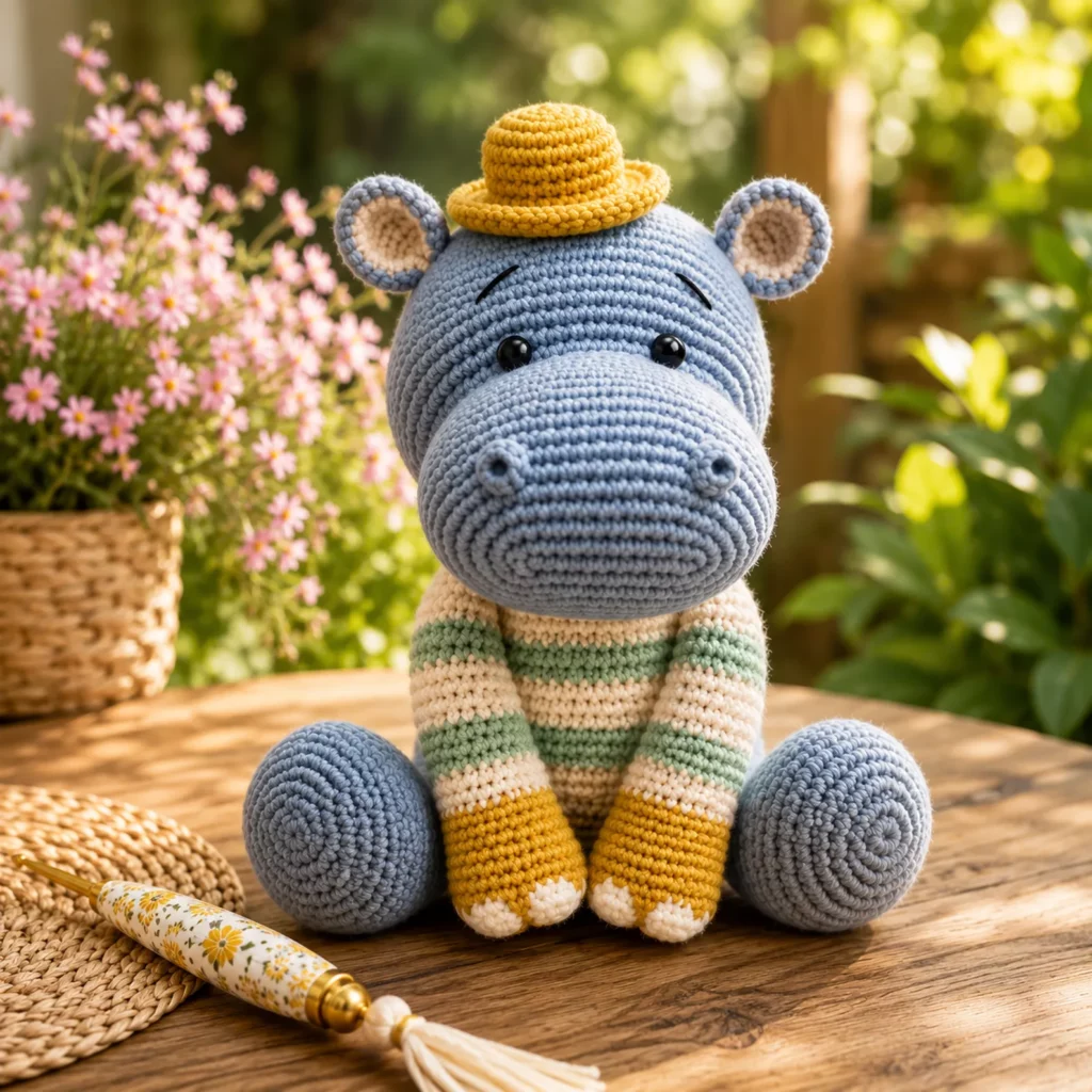 Cute Hippo Amigurumi Crochet Pattern (photo 2)